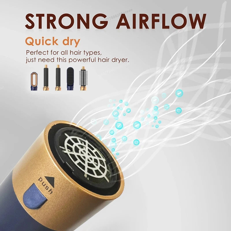 Nouvel ensemble 5-en-1 : sèche-cheveux, peigne chauffant, fer à friser professionnel, lisseur, outil de coiffage pour sèche-cheveux Dyson Airwrap