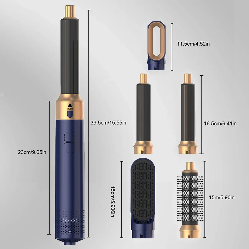 Nouvel ensemble 5-en-1 : sèche-cheveux, peigne chauffant, fer à friser professionnel, lisseur, outil de coiffage pour sèche-cheveux Dyson Airwrap